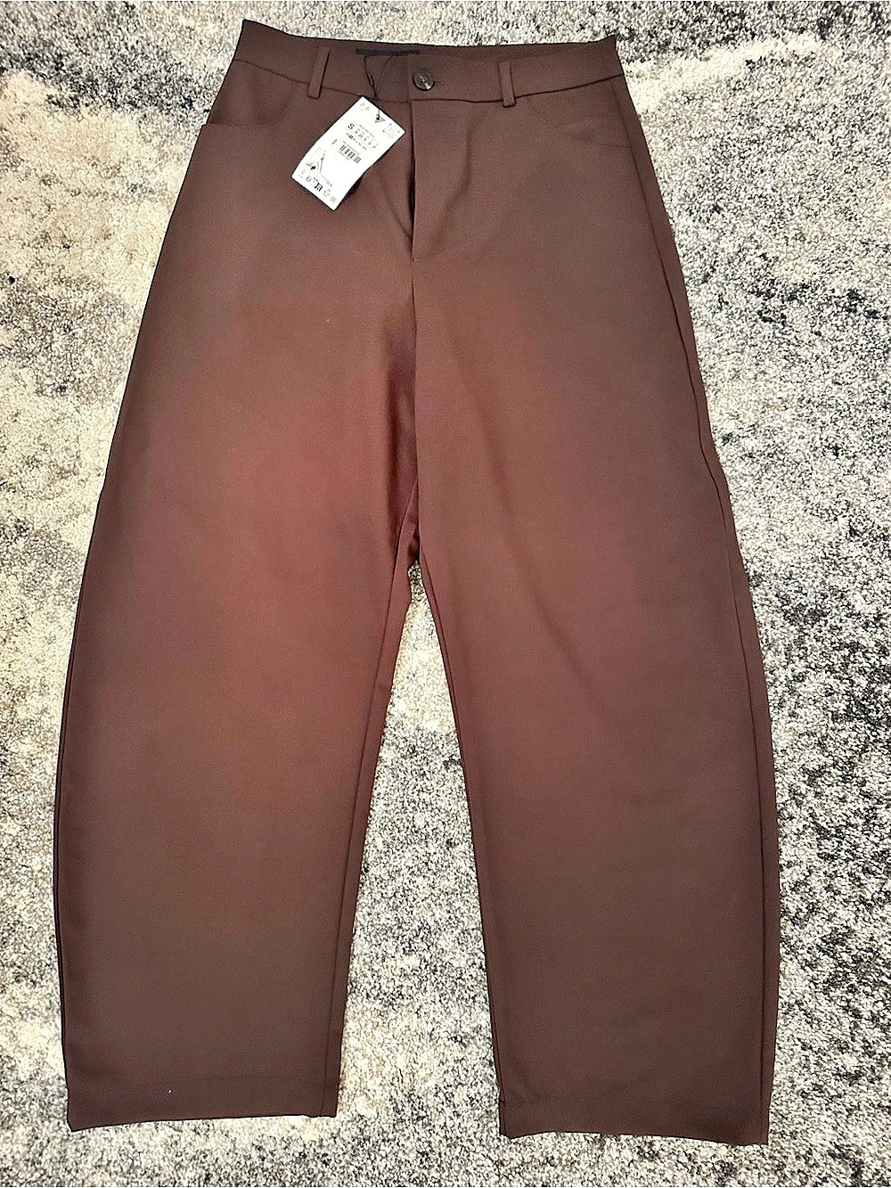 ZARA Z1975 Straight Leg Pants in Brown Size Small NWT